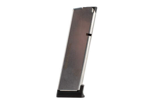 Wilson Combat stainless 8-round .45 ACP Vickers Duty Magazine for standard 1811 pistols. Steel base pad
